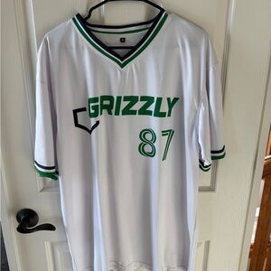 White and Green Men's Jersey
